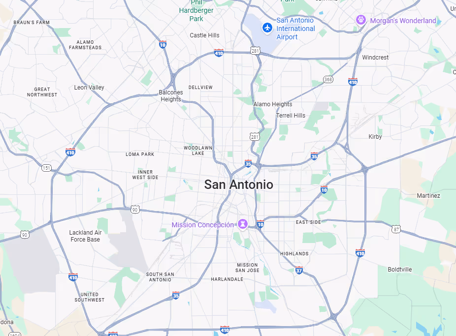 Yellow Rose Lighting service area map