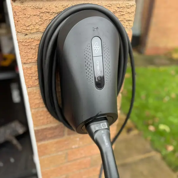 zappi ev charger installation garage pillar