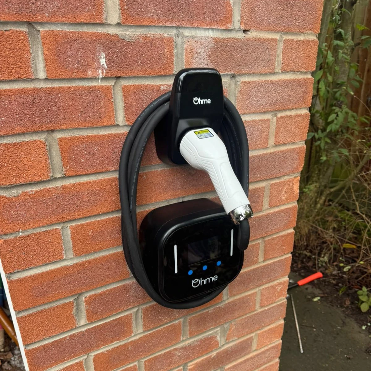 ohme untethered install on wall no wires