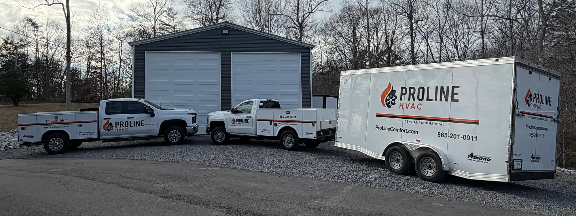 The Proline HVAC fleet vehicles