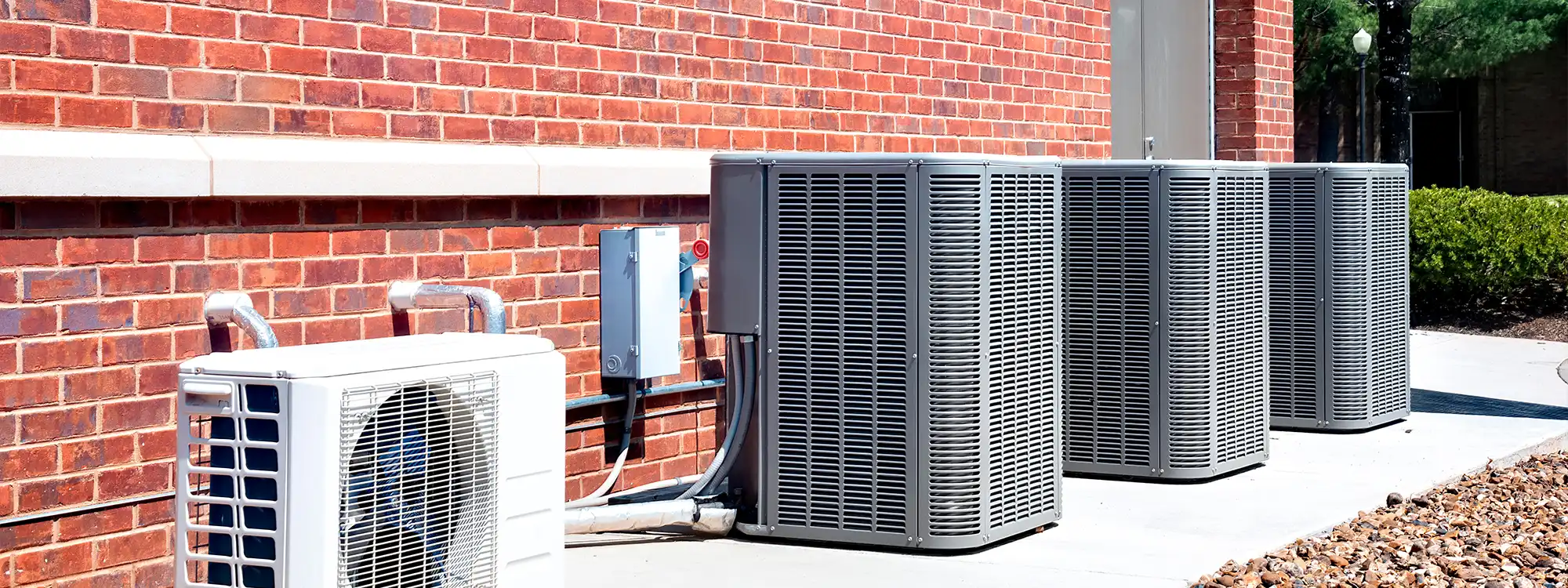 Multiple AC units outside of a small business