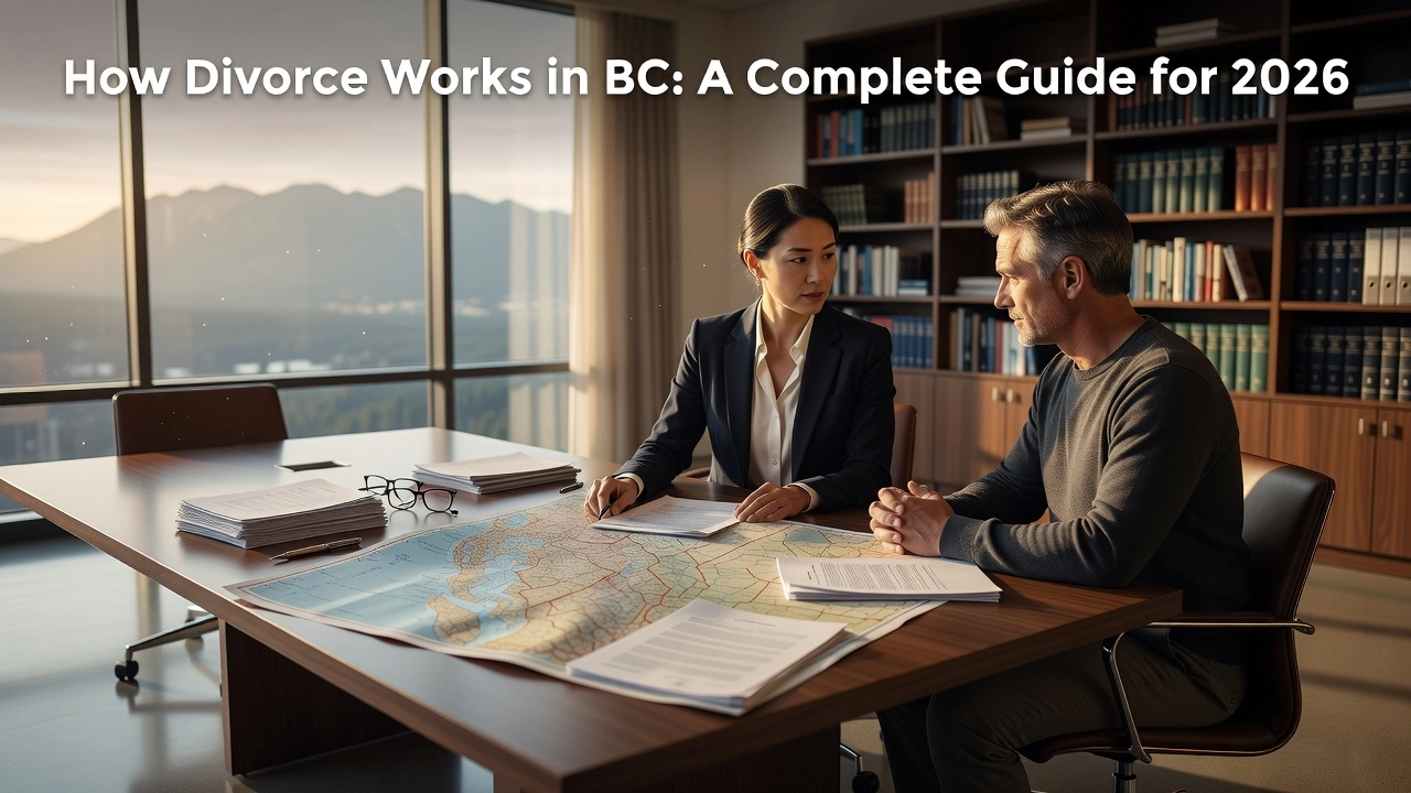 Professional header image for educational tutorial: How Divorce Works in BC: A Complete Guide for 2026