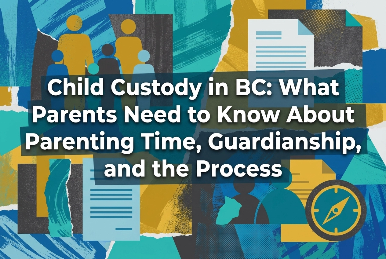 Professional header image for educational tutorial: Child Custody in BC: What Parents Need to Know About Pare...
