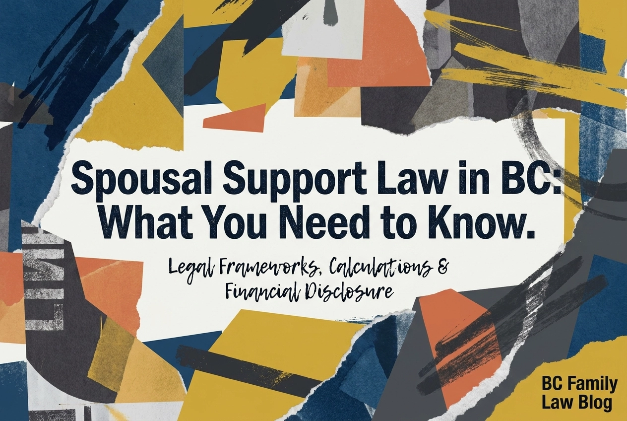 Professional header image for educational tutorial: Spousal Support Law in BC: What You Need to Know