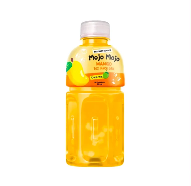 Mojo Mojo med mango og nata de coco, 320 ml flaske