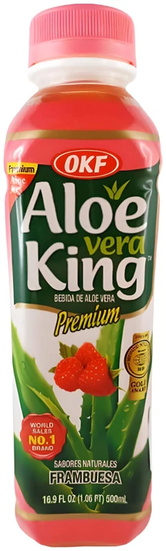 OKF Aloe Vera King Raspberry, aloe vera-drik med hindbær