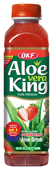 OKF Aloe Vera King Strawberry, aloe vera-drik med jordbær