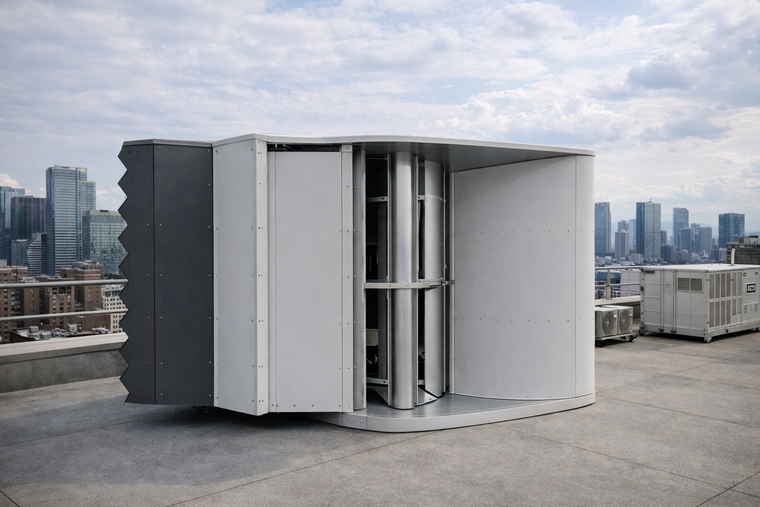 Photo of turbine on roof