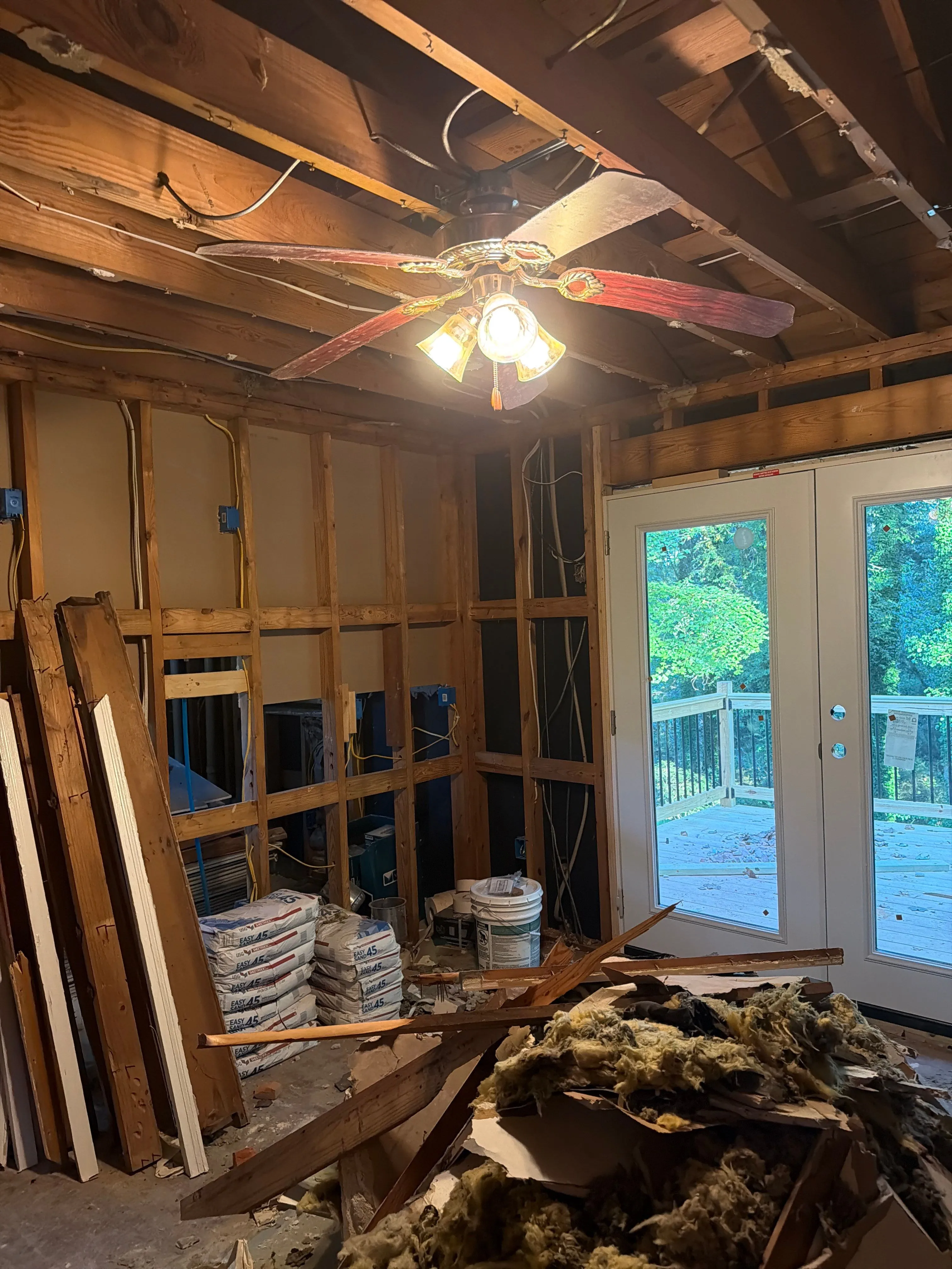 3356 Woodview Dr SE, Smyrna — Living area during interior renovation