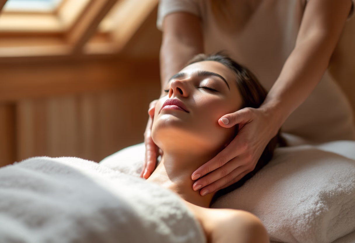 image of massage being performed (for a salon & spa)