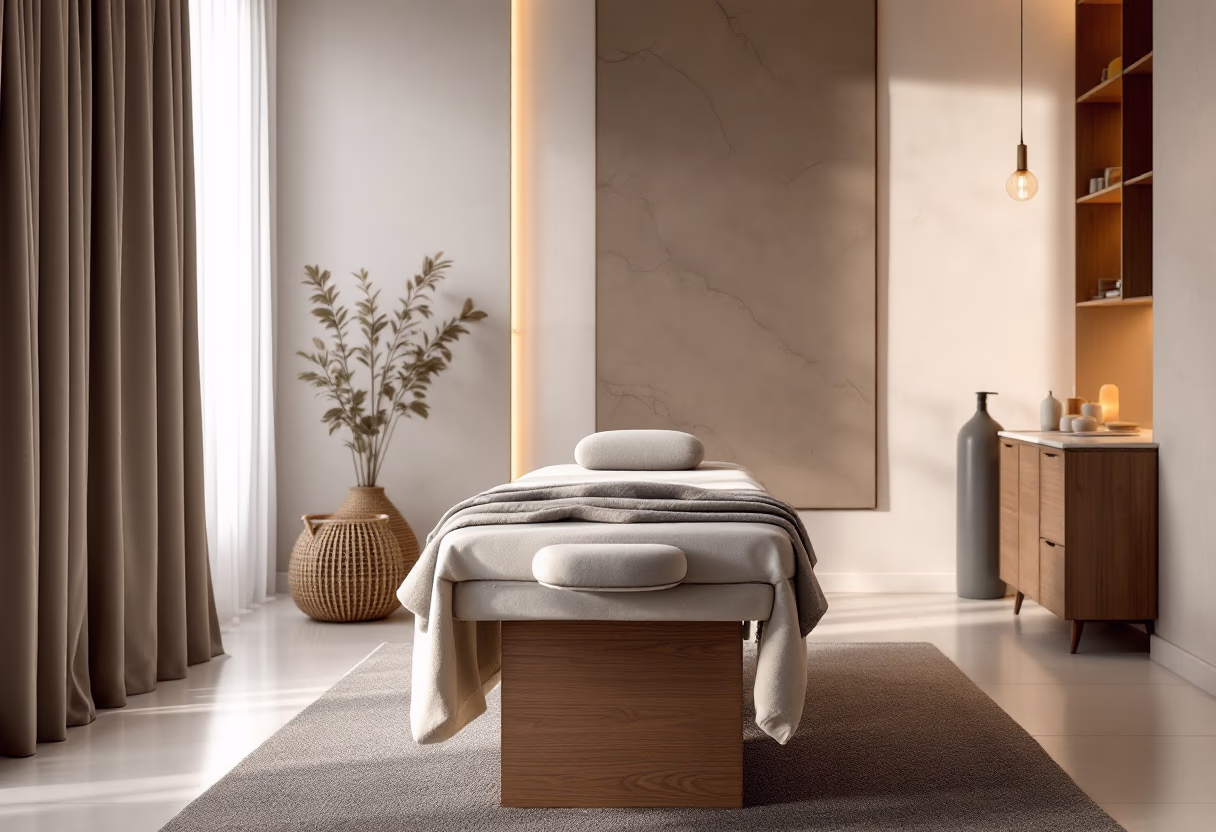 image of a tranquil massage room