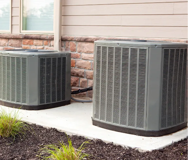 Two residential HVAC units