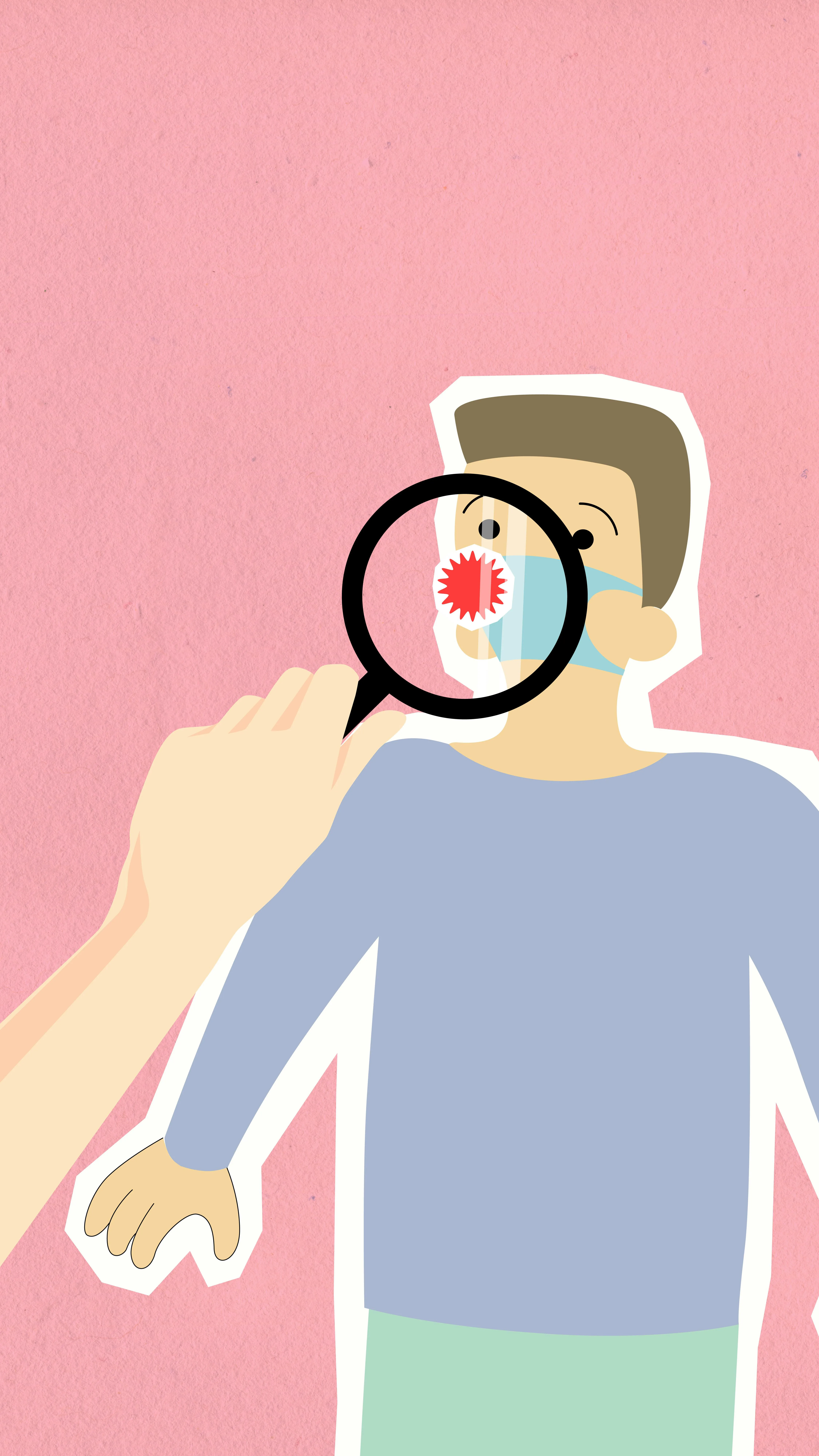 Still from a Qik explainer video highlighting throat and ear pain