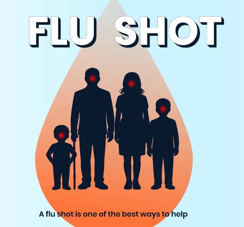 Still from a Qik flu shot explainer video showing a family
