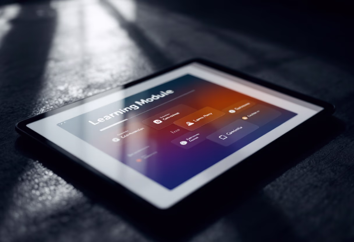 [interface] image of a screenshot of a learning module (for an edtech)