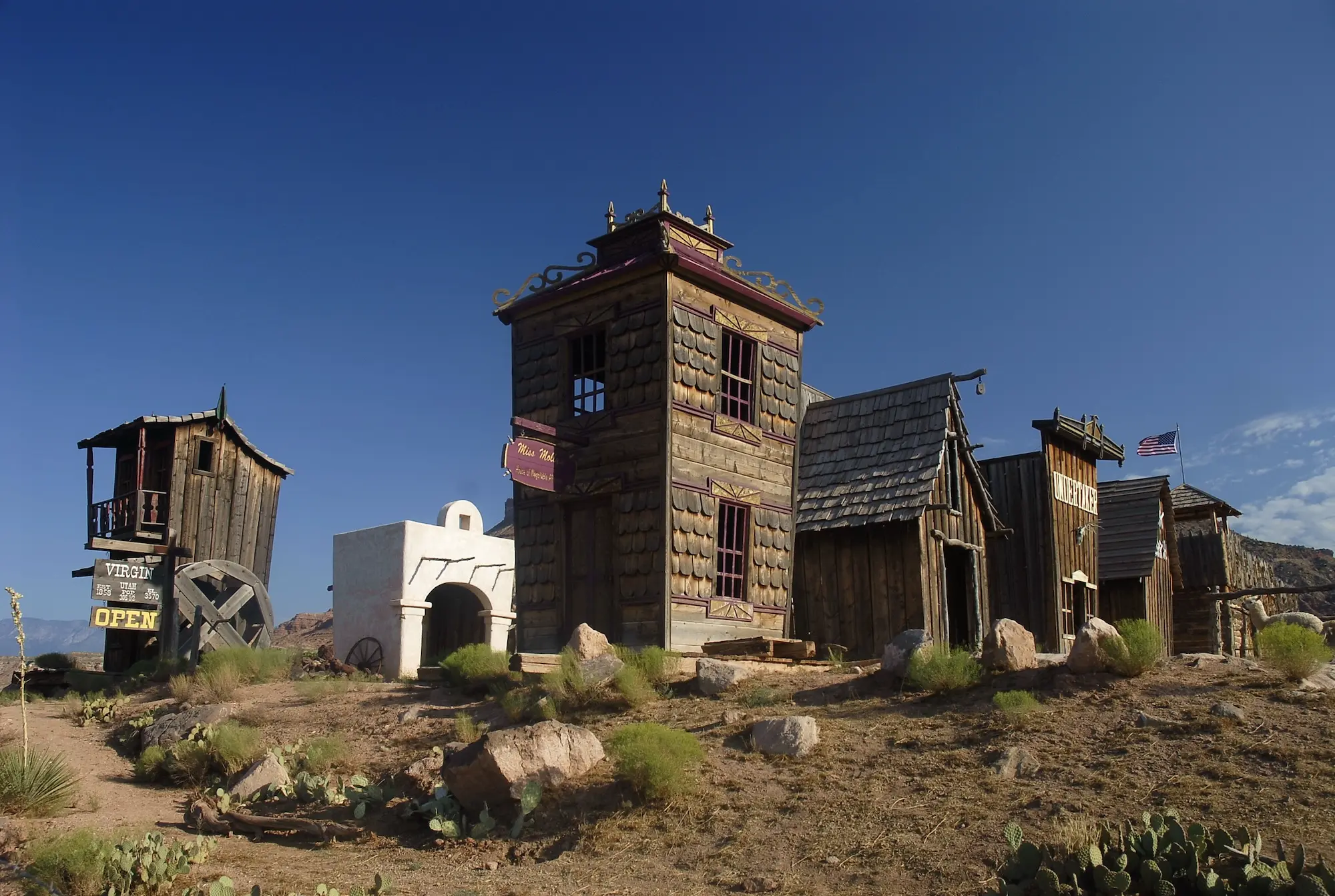 Historic wild west ghost town in Virgin, Utah