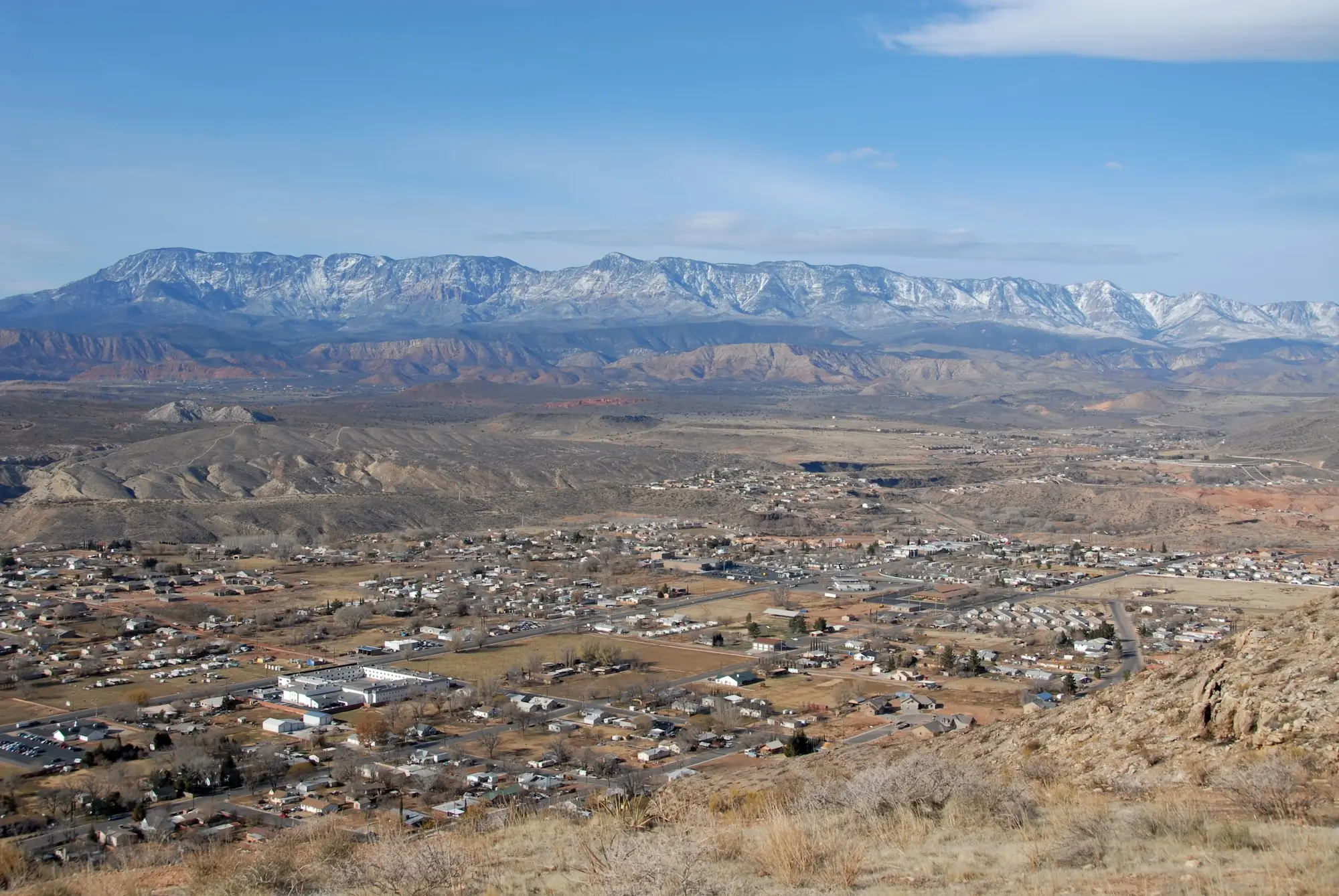 Aerial view of La Verkin, Utah