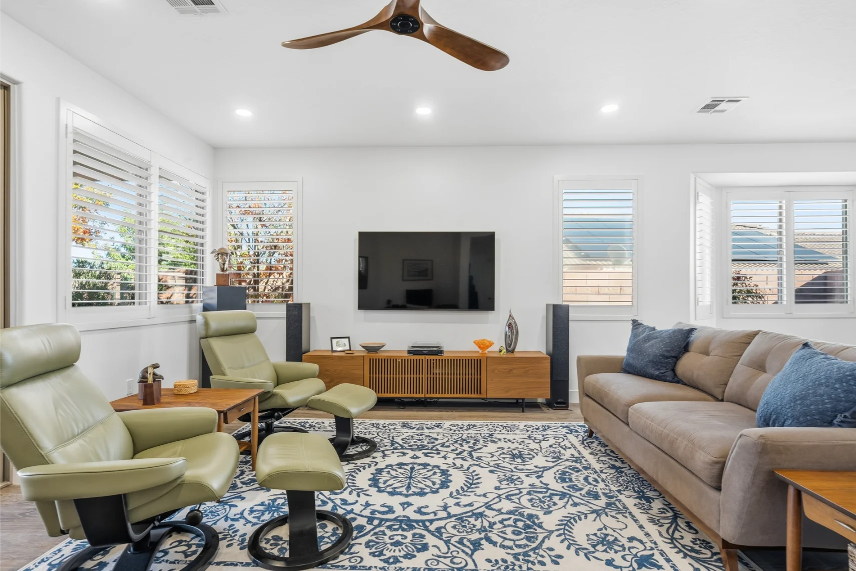 Finished Living Room Space from a Full Home Remodel in St. George, UT