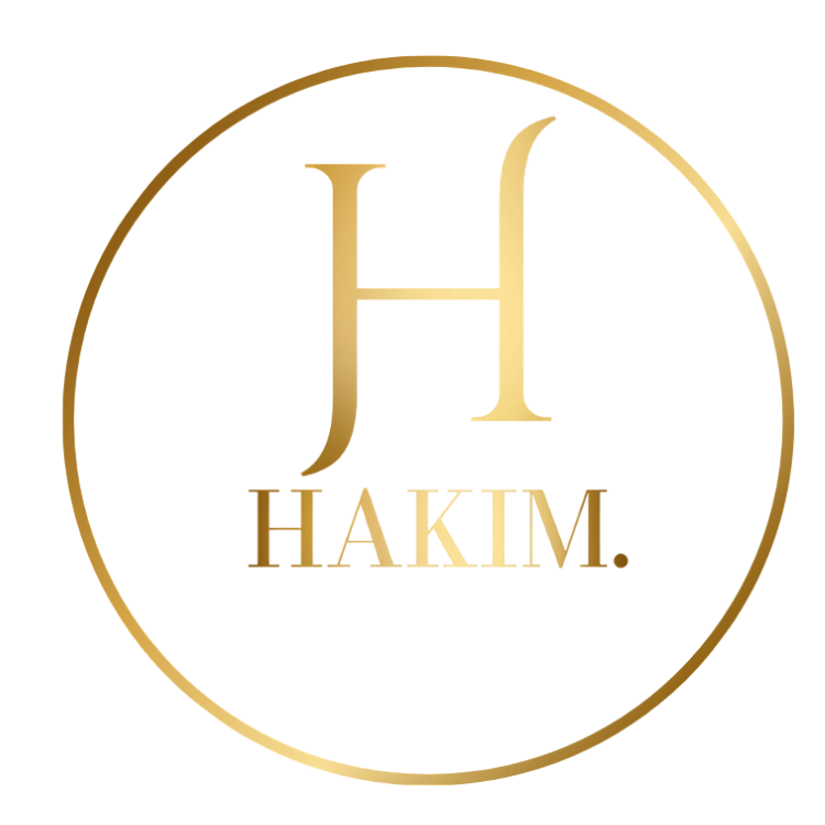 HAKIM photography and filmmaking logo – gold circular emblem with 
