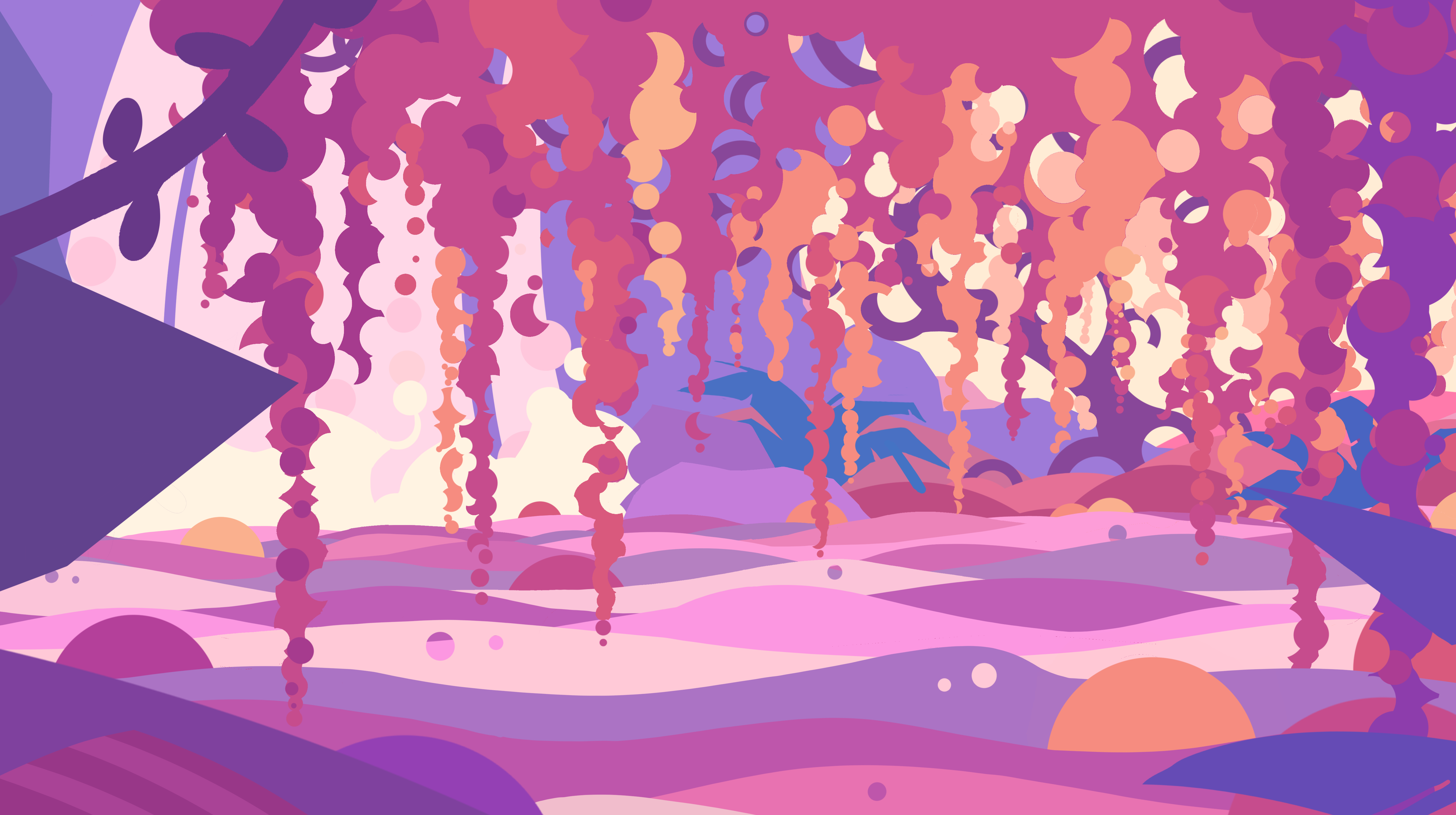 Background art for animated short, Rinse and Shine