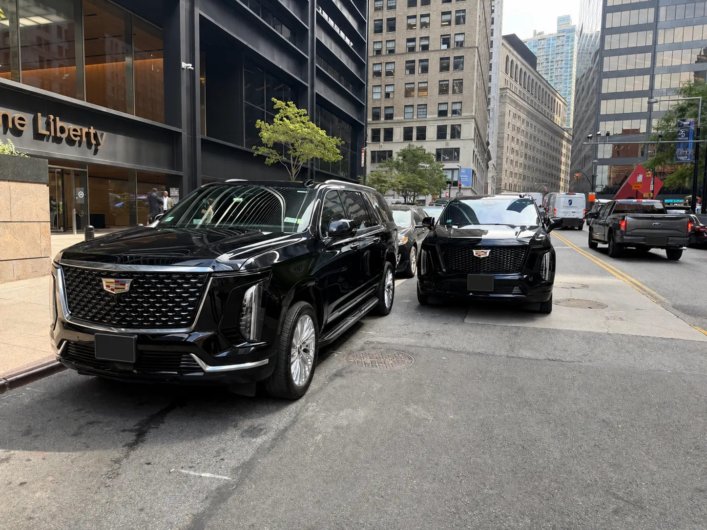 GeronimoLux Cadillac Escalade ESV parked in Lower Manhattan