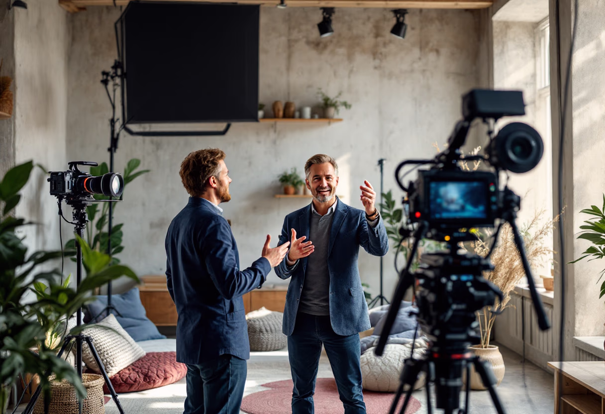 image of behind-the-scenes filming