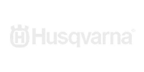 Husqvarna logo, white text on black background, chainsaw & outdoor power equipment brand.