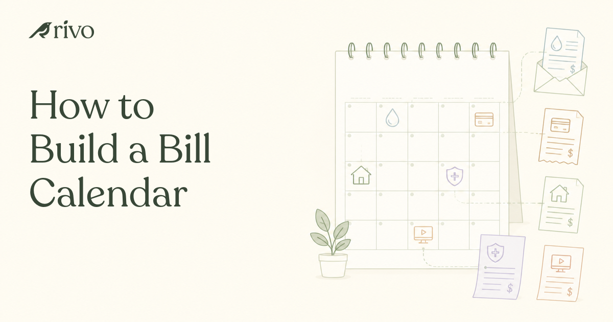 How to Build a Bill Calendar for Your Checking Account