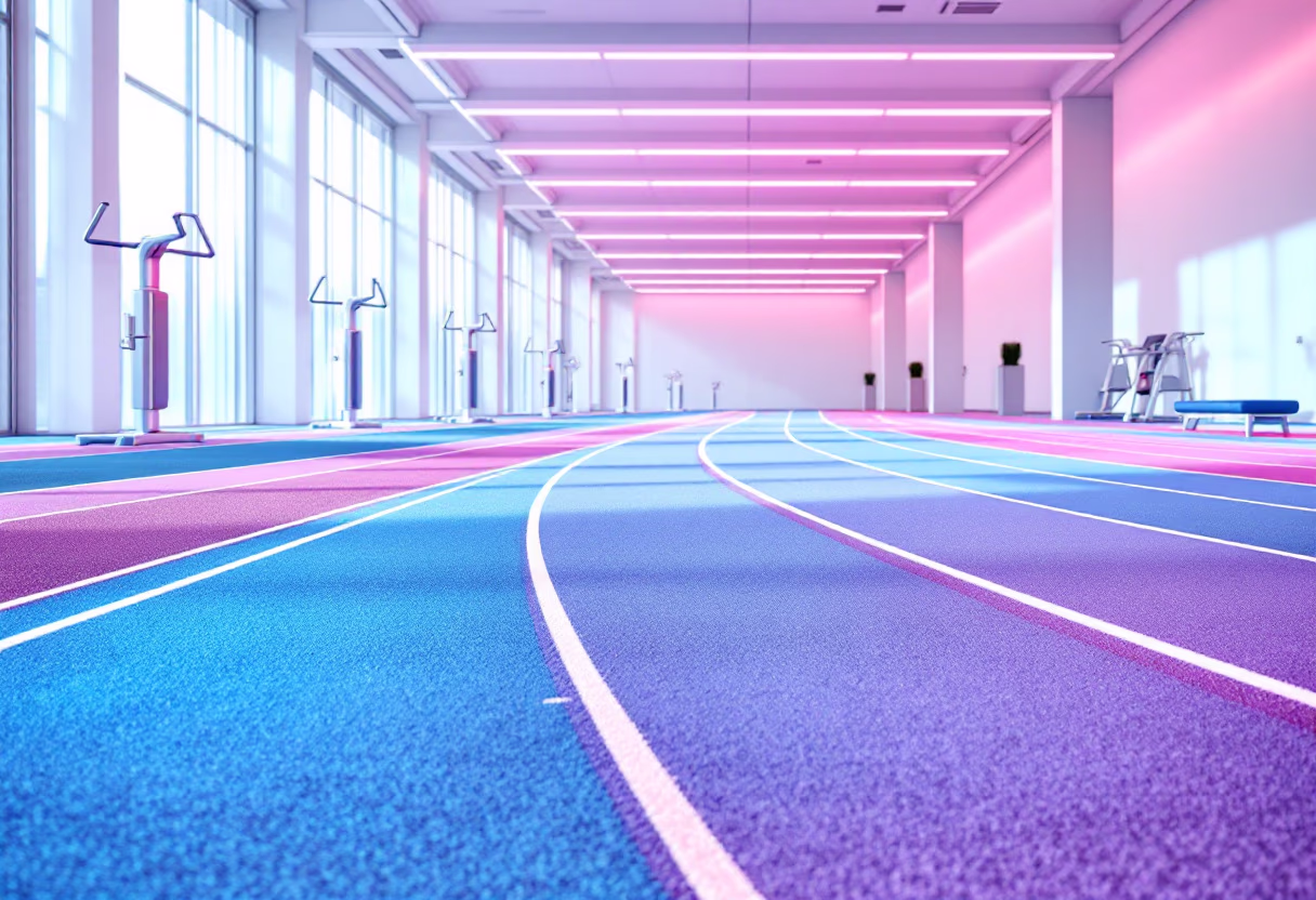 [background image] background image of running track for a gym