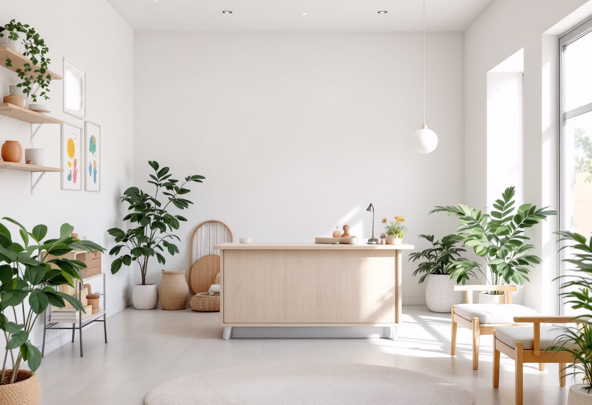 [background image] welcoming reception area (for a preschools & daycare)