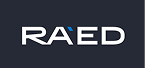 شعار RAED بخط أبيض على خلفية داكنة.
