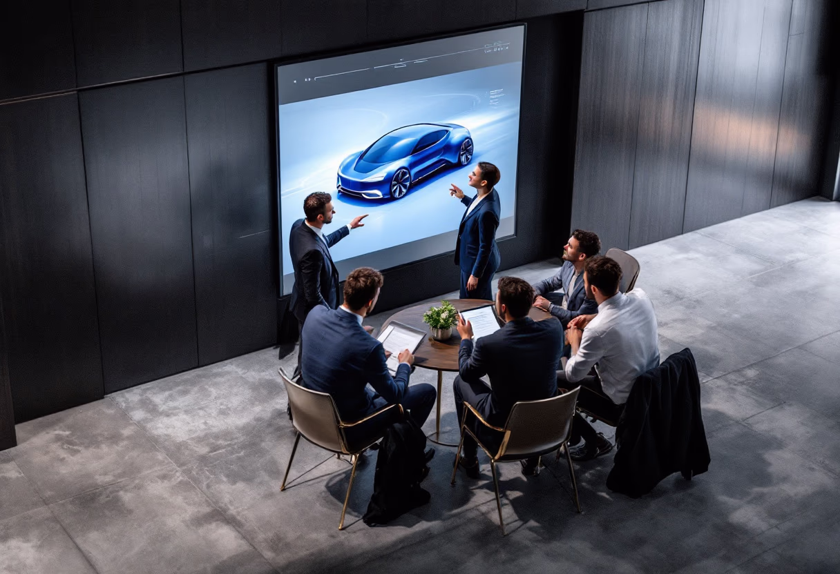 image of an office collaboration scene (for a mobility and transportation)