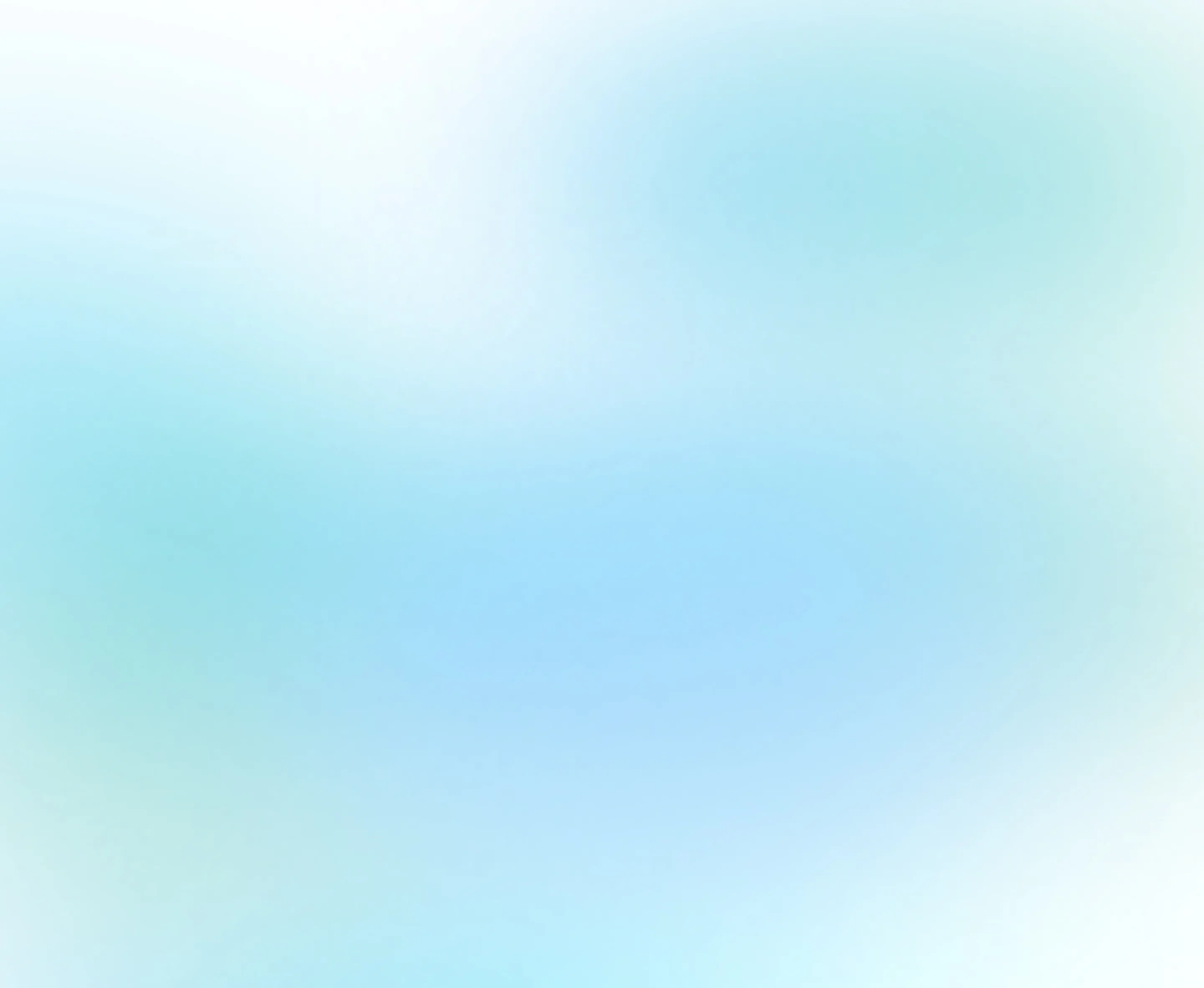 Soft gradient background blending light blue, teal, and white colors.