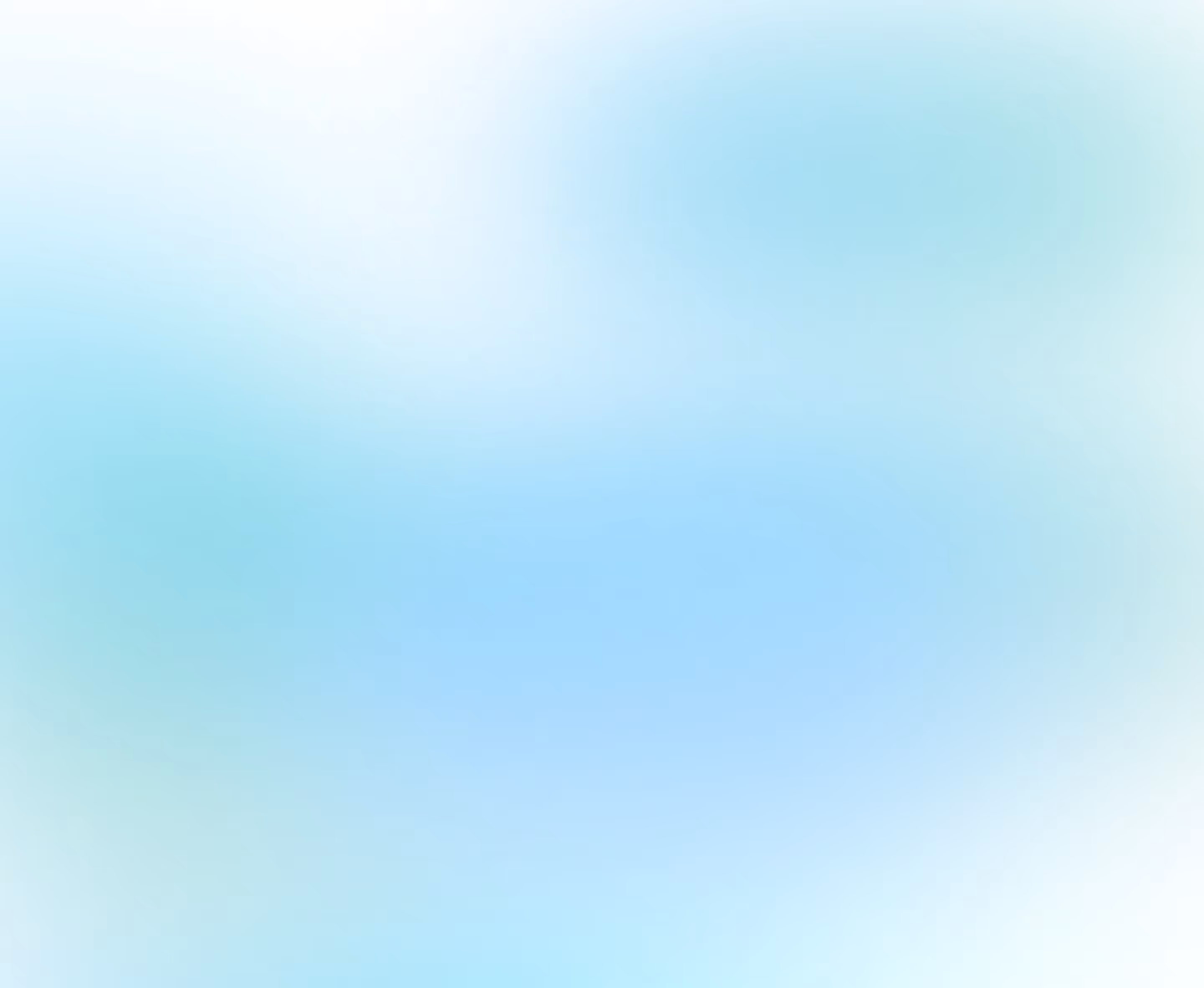 Soft gradient background blending light blue, teal, and white colors.