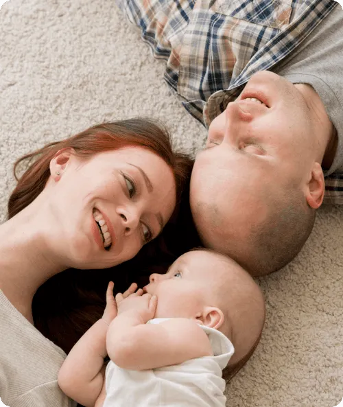 happy family with baby
