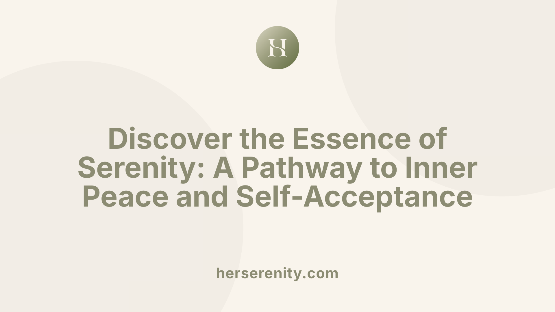 Discover the Essence of Serenity: A Pathway to Inner Peace and Self-Acceptance