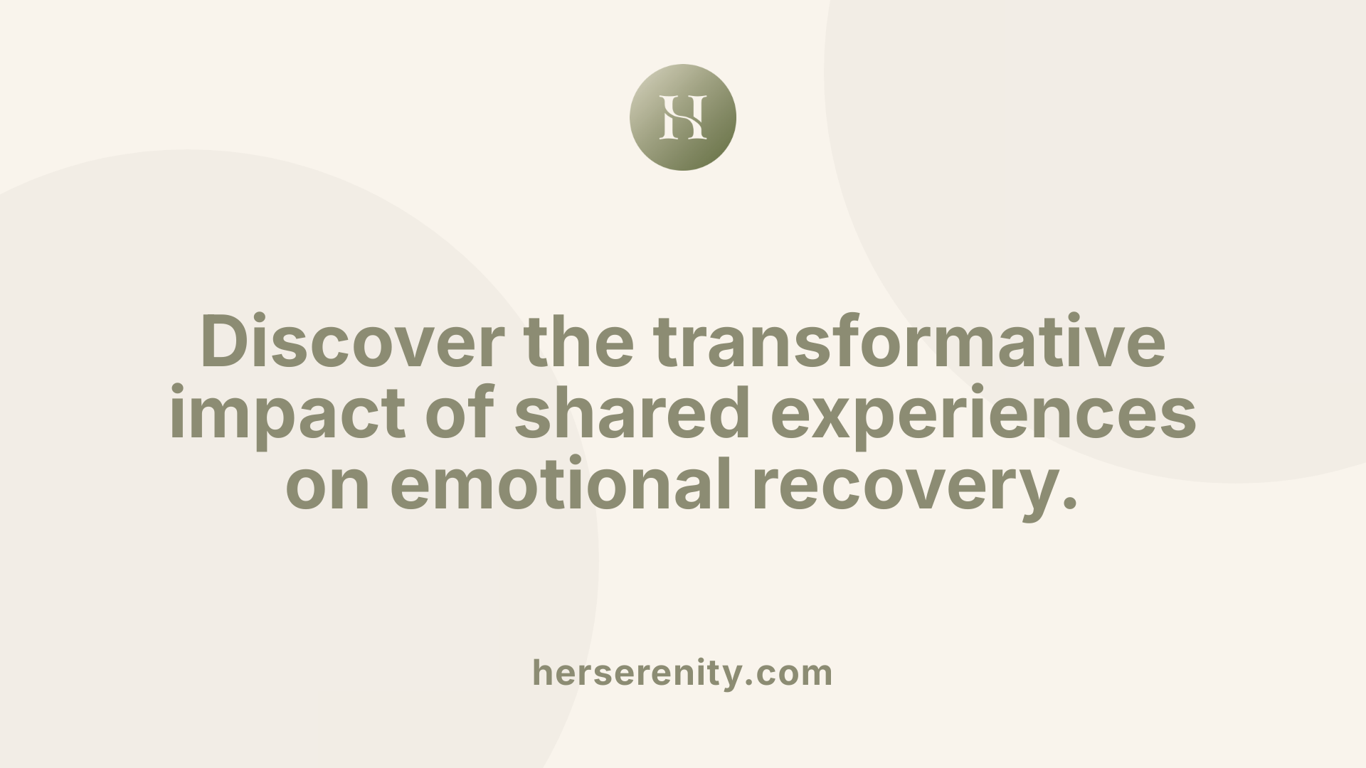 Discover the transformative impact of shared experiences on emotional recovery.