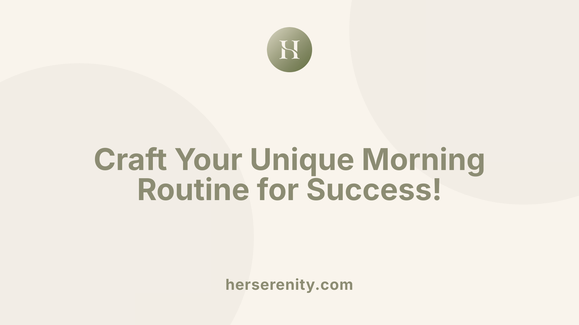 Craft Your Unique Morning Routine for Success!