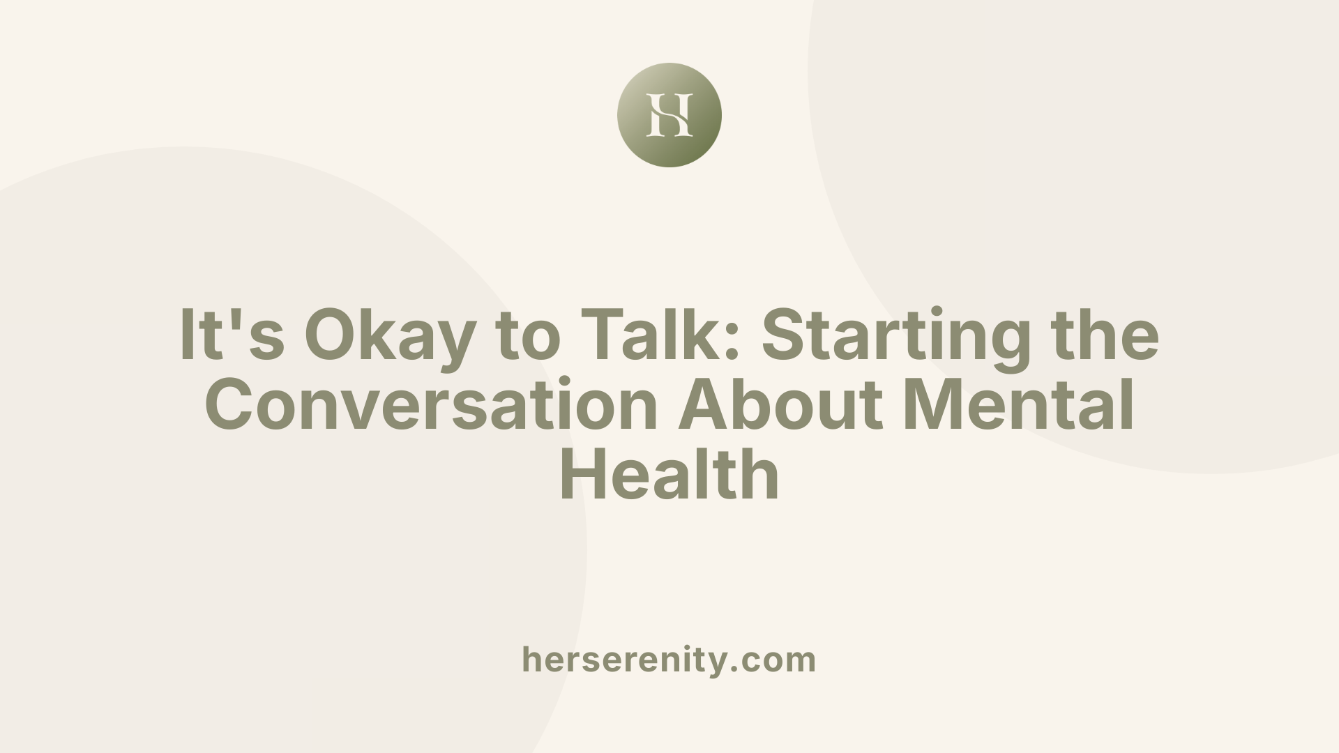 It's Okay to Talk: Starting the Conversation About Mental Health