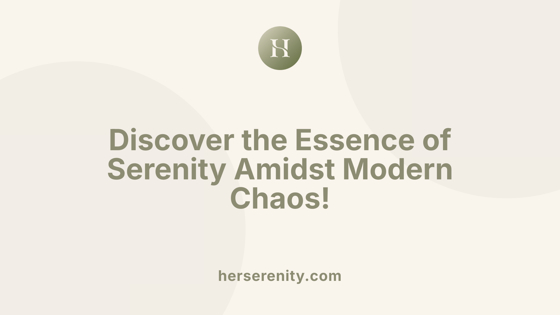 Discover the Essence of Serenity Amidst Modern Chaos!