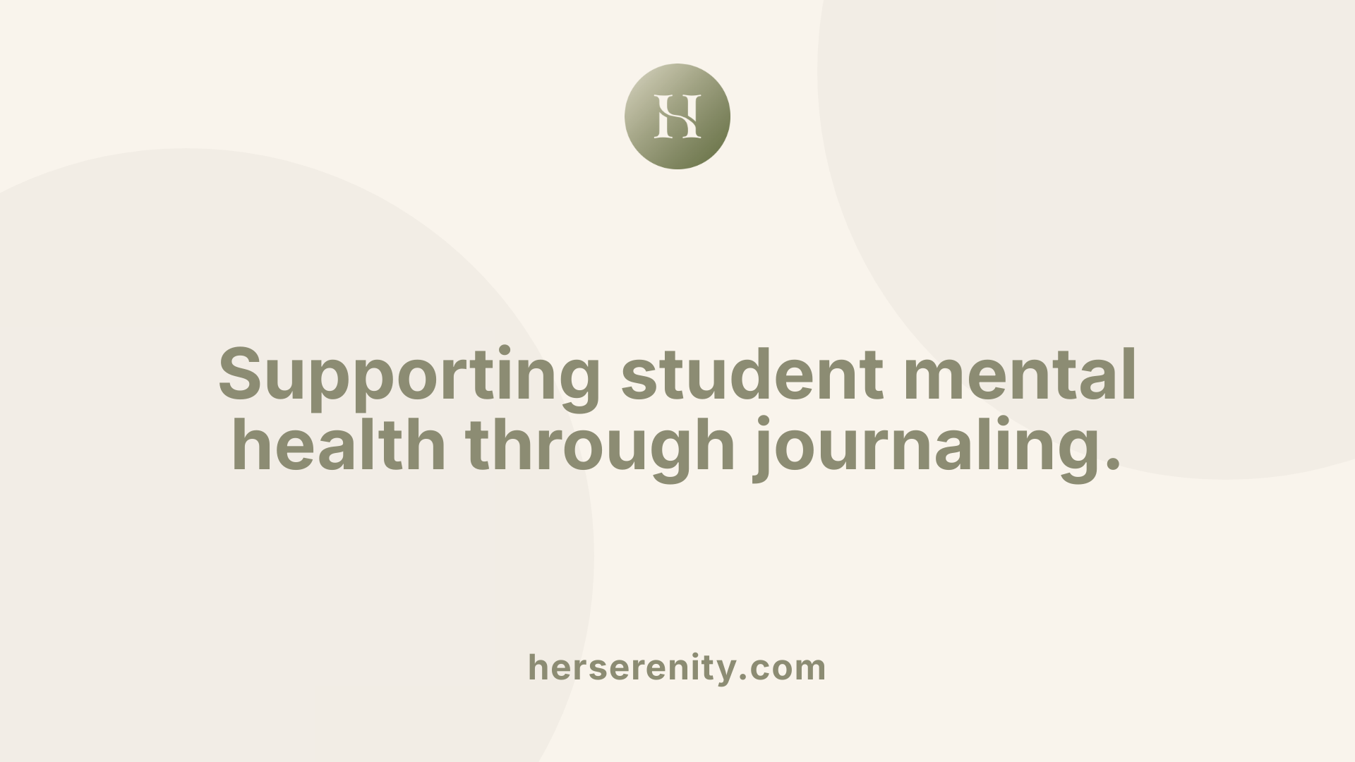 Supporting student mental health through journaling.