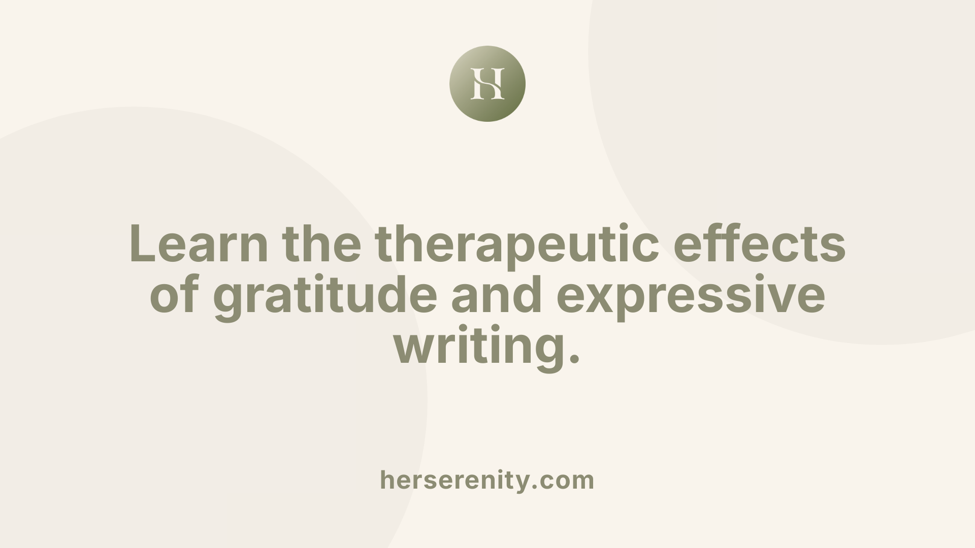 Learn the therapeutic effects of gratitude and expressive writing.