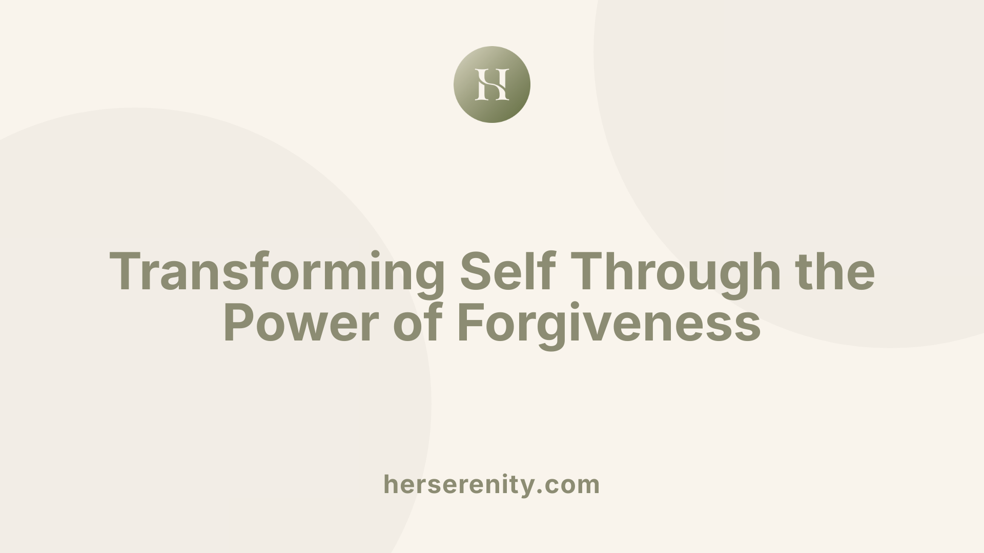Transforming Self Through the Power of Forgiveness