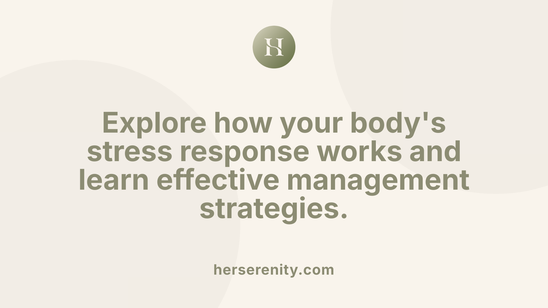 Explore how your body's stress response works and learn effective management strategies.