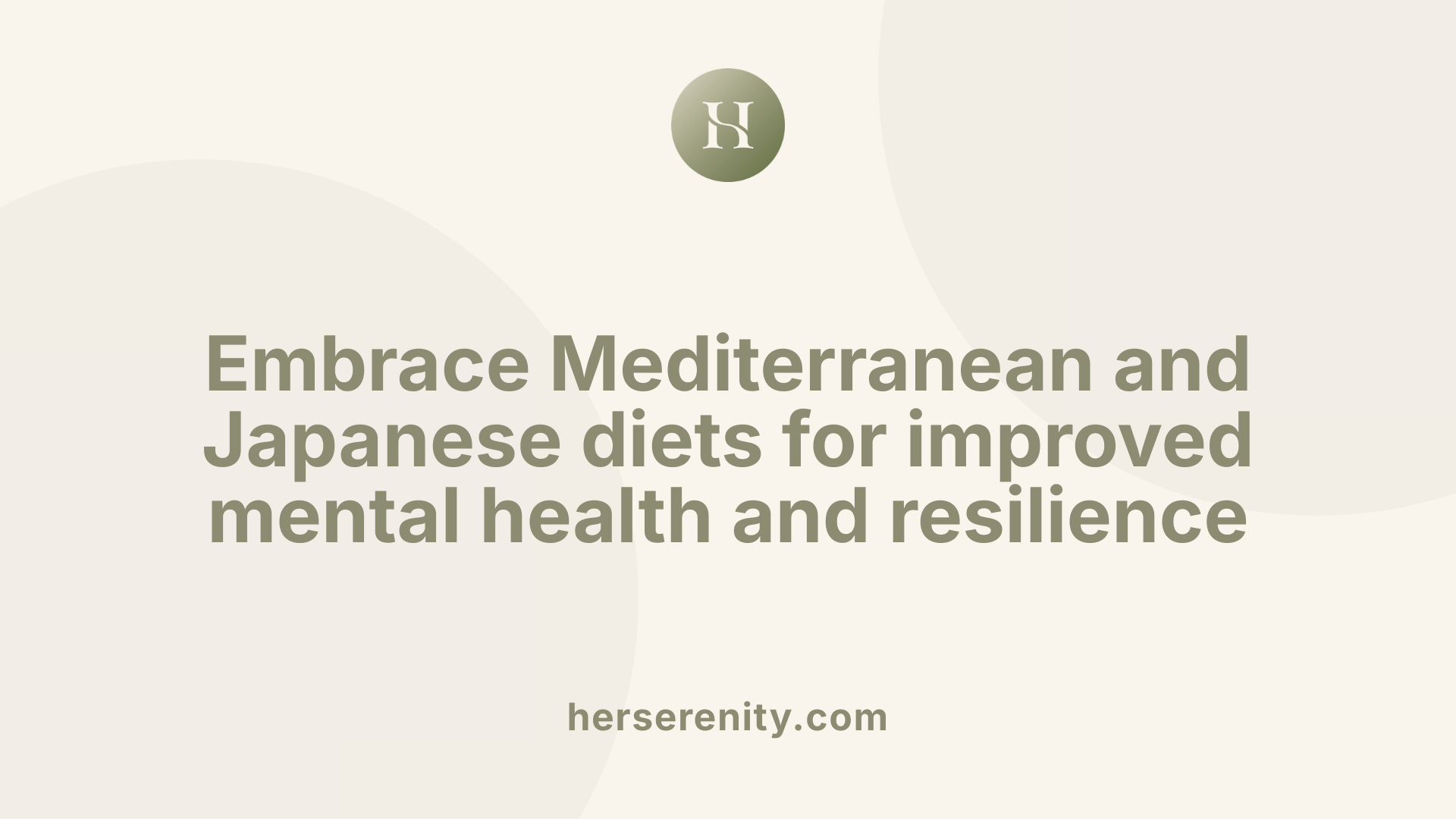 Embrace Mediterranean and Japanese diets for improved mental health and resilience