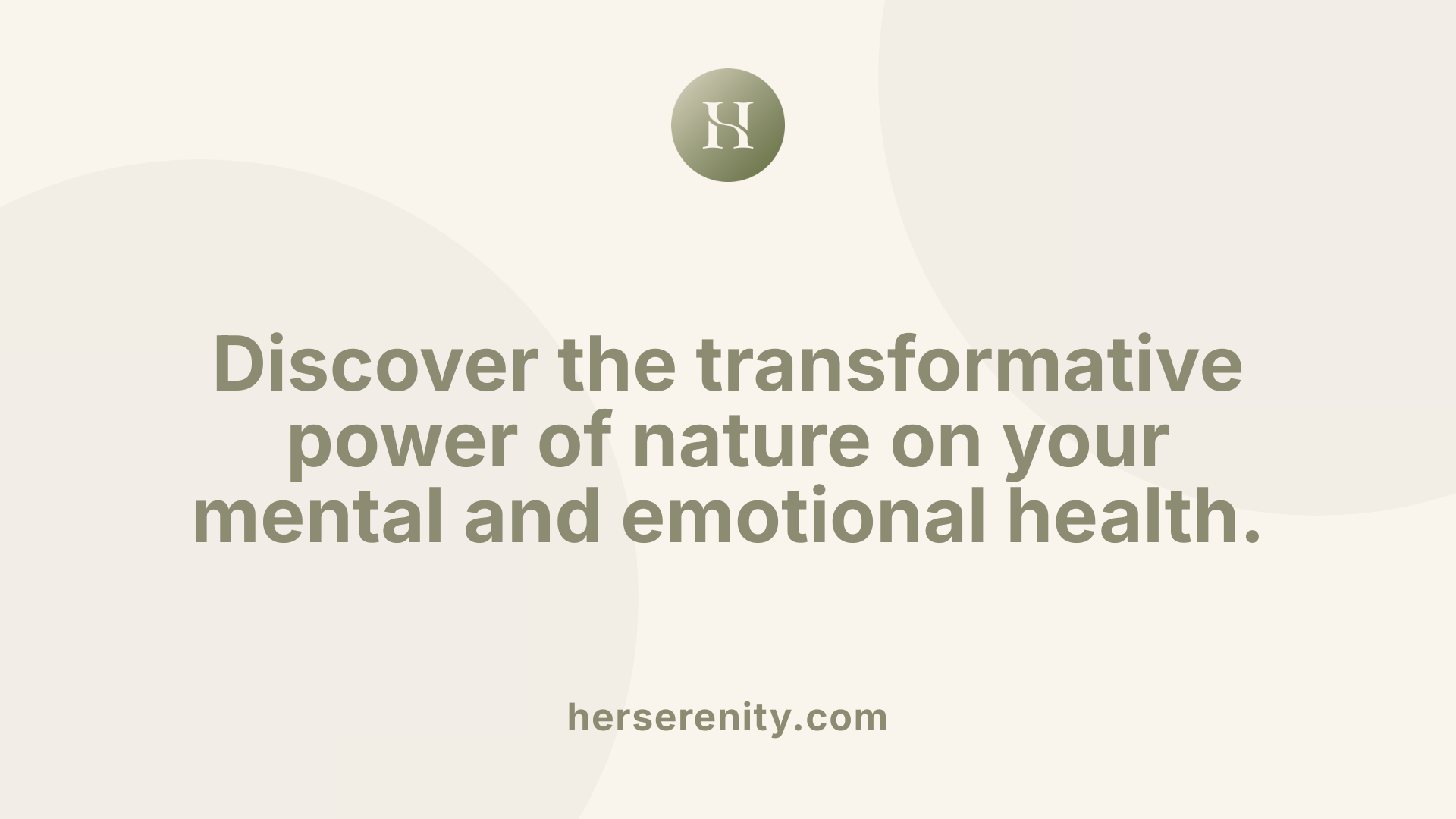 Discover the transformative power of nature on your mental and emotional health.