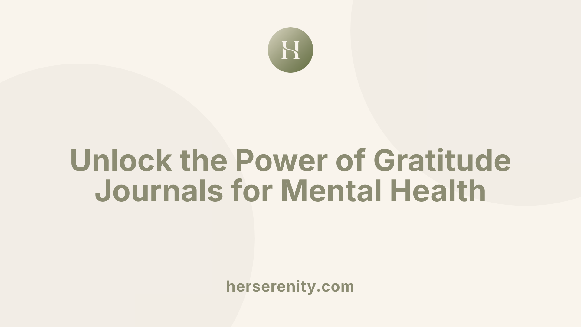 Unlock the Power of Gratitude Journals for Mental Health