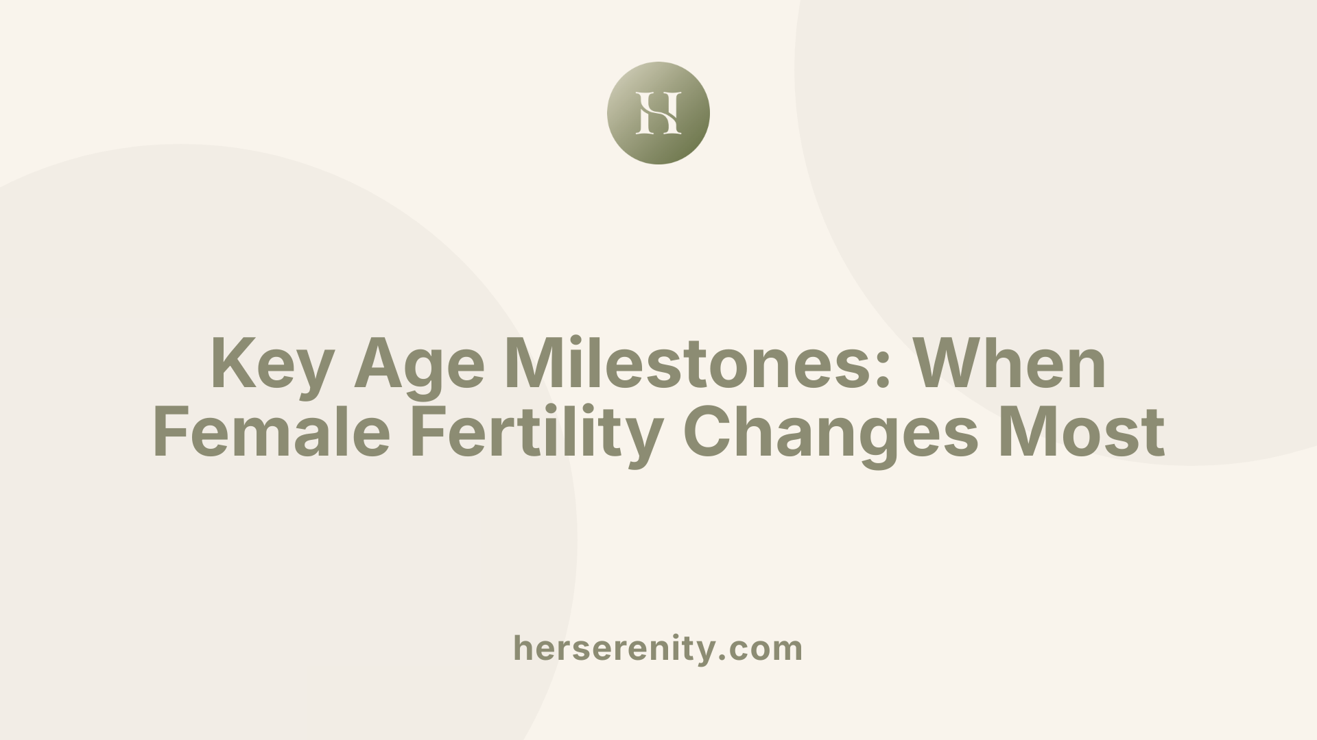 Key Age Milestones: When Female Fertility Changes Most