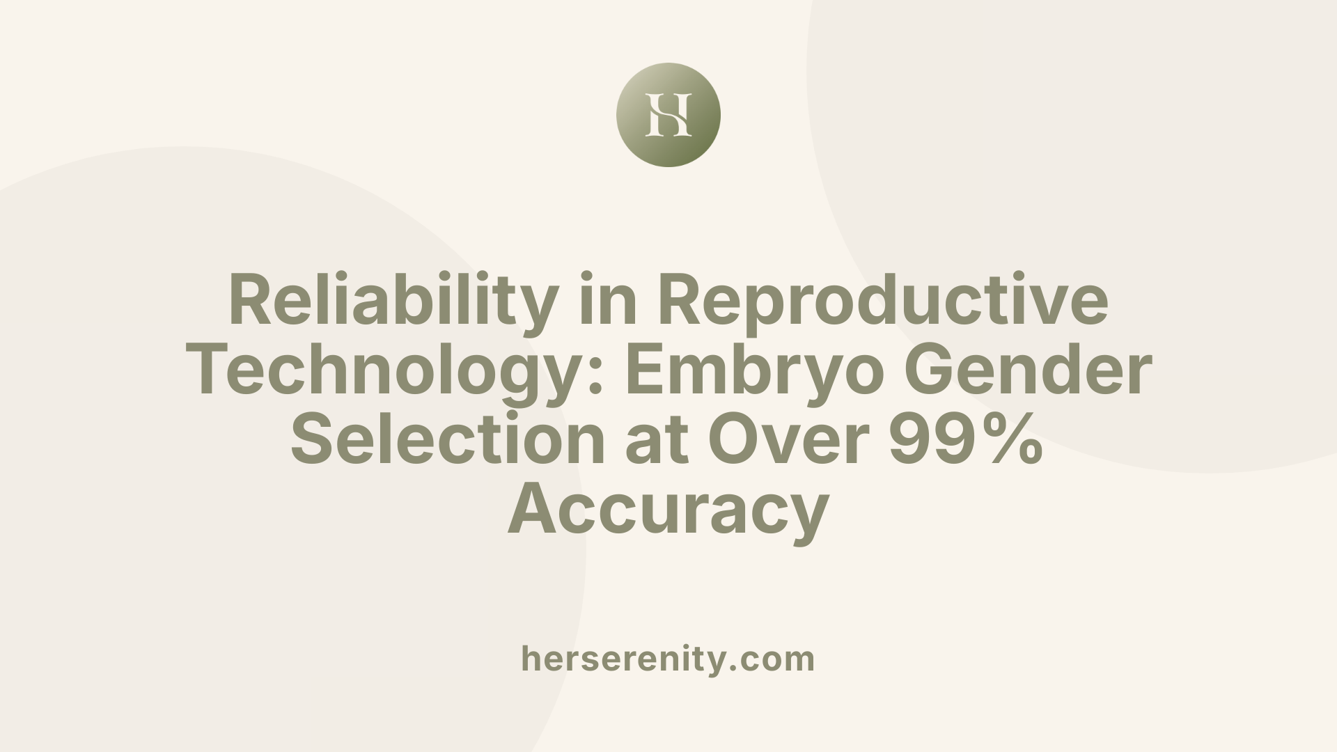 Reliability in Reproductive Technology: Embryo Gender Selection at Over 99% Accuracy