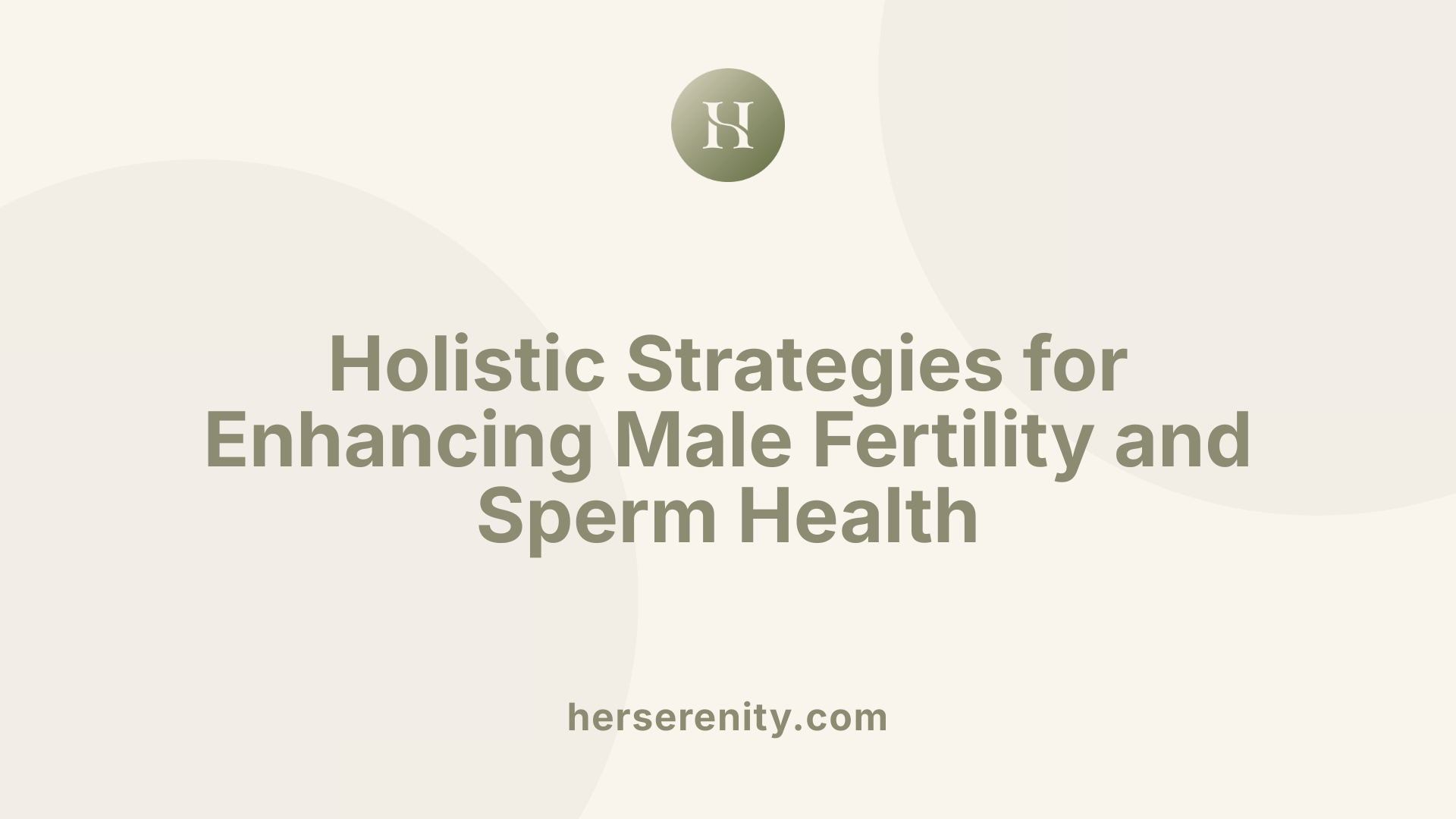 Holistic Strategies for Enhancing Male Fertility and Sperm Health